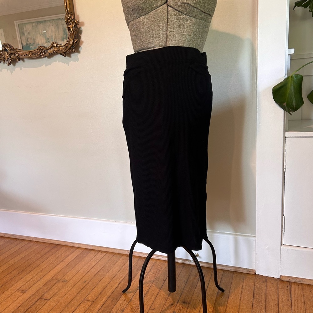 Banana Republic Black Pencil Midi Skirt